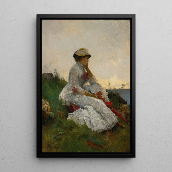 Reproduktion des Gemäldes Nachdenklich - Alfred Stevens