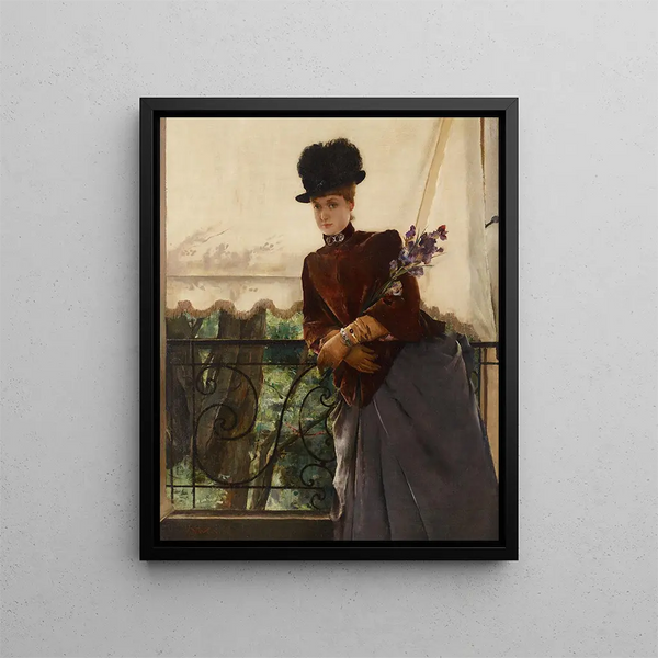 Portrait von Mademoiselle Dubois - Alfred Stevens — gerahmtes Bild an der Wand