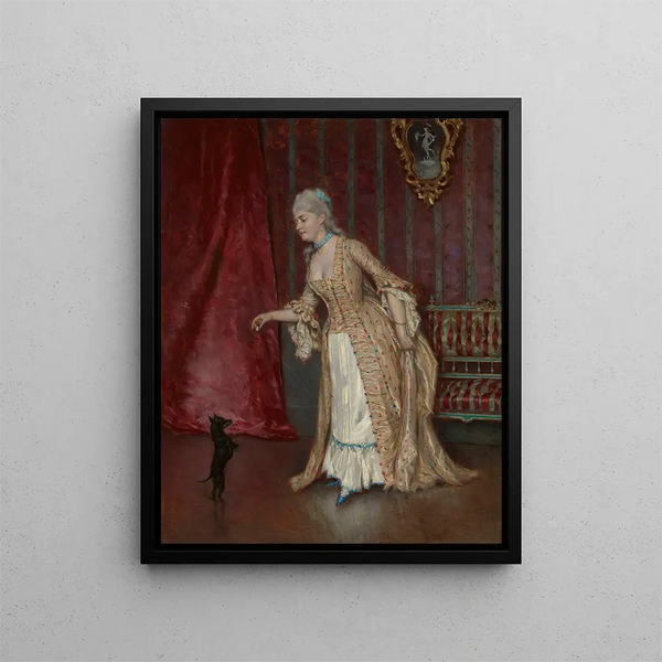 stehende Frau - Alfred Stevens — gerahmtes Bild an der Wand