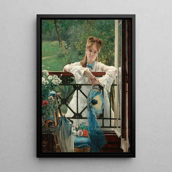 Reproduktion des Gemäldes Un Bleuet - Alfred Stevens