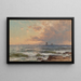 Voiles au coucher du soleil - Alfred Thompson Bricher — gerahmtes Bild an der Wand