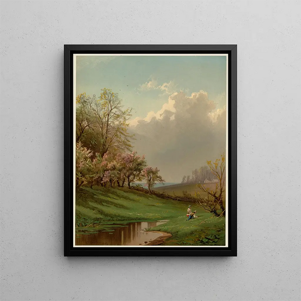 Frühling - Alfred Thompson Bricher — gerahmtes Bild an der Wand