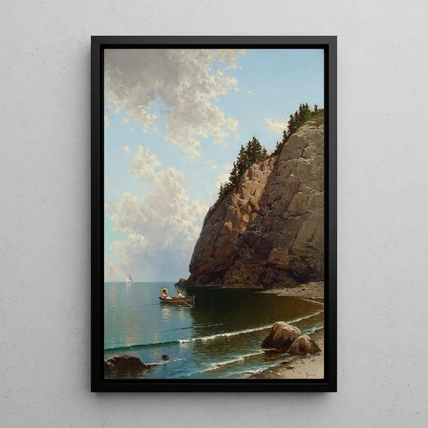 Zwei Damen in einem Boot - Alfred Thompson Bricher — gerahmtes Bild an der Wand