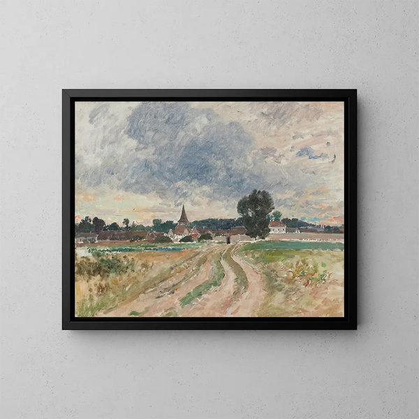 Studie einer Landkirche - Alfred Wahlberg — gerahmtes Bild an der Wand