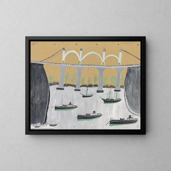 Pont de Saltash - Alfred Wallis — gerahmtes Bild an der Wand