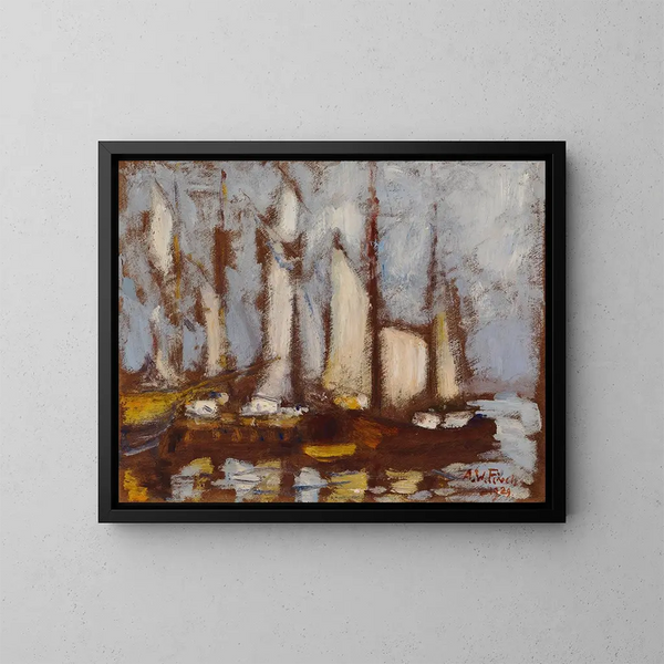 Vaisseaux de navigation - Alfred William Finch — gerahmtes Bild an der Wand