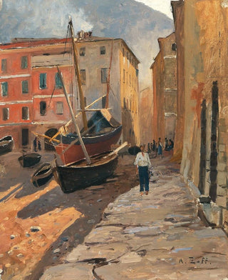 Alfred Zoff - A harbour on the Riviera.webp