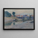 zunehmender Mond über Nieuport - Alfred Zoff — gerahmtes Bild an der Wand