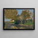 Straße des Dorfes mit Bauernhof unter den Bäumen - Alfred Zoff — gerahmtes Bild an der Wand