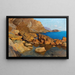 Côte rocheuse près de Nervi au soleil couchant - Alfred Zoff — gerahmtes Bild an der Wand