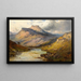Loch Lomond, ein Forellenteich in der Nähe von Stirling - Alfred de Bréanski — gerahmtes Bild an der Wand