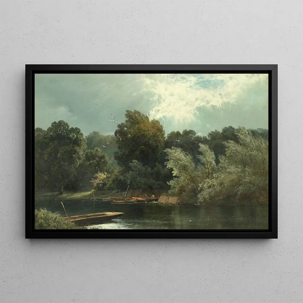 Alfred de Branski - The silvery Thames at Ditton.webp