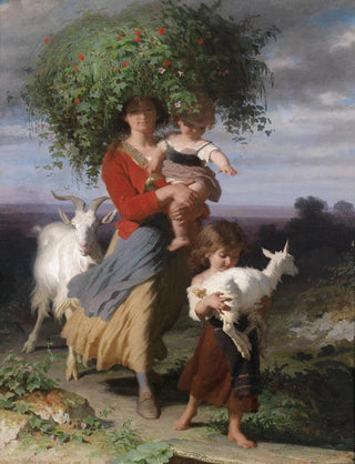 Alfred van Muyden - Mutter mit Kindern am Heimweg.webp