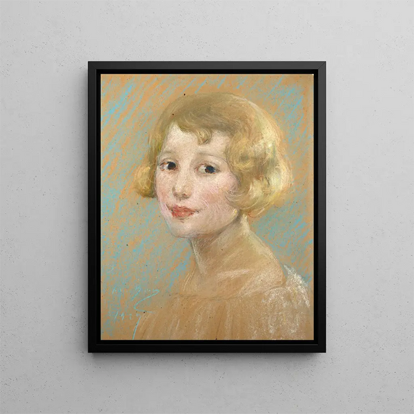 blonde Mädchen - Alice Pike Barney — gerahmtes Bild an der Wand
