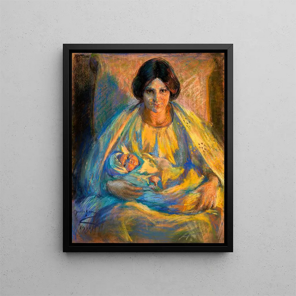 Par Lamplight - Alice Pike Barney — gerahmtes Bild an der Wand