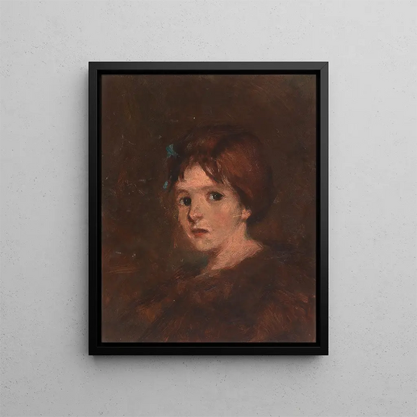 Kinder-Gemälde in Browns - Alice Pike Barney — gerahmtes Bild an der Wand