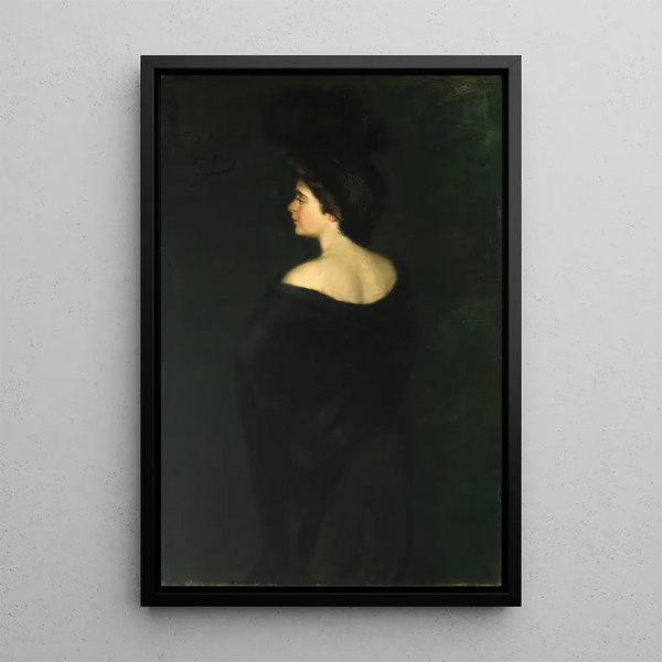 Laura in Schwarz - Alice Pike Barney — gerahmtes Bild an der Wand