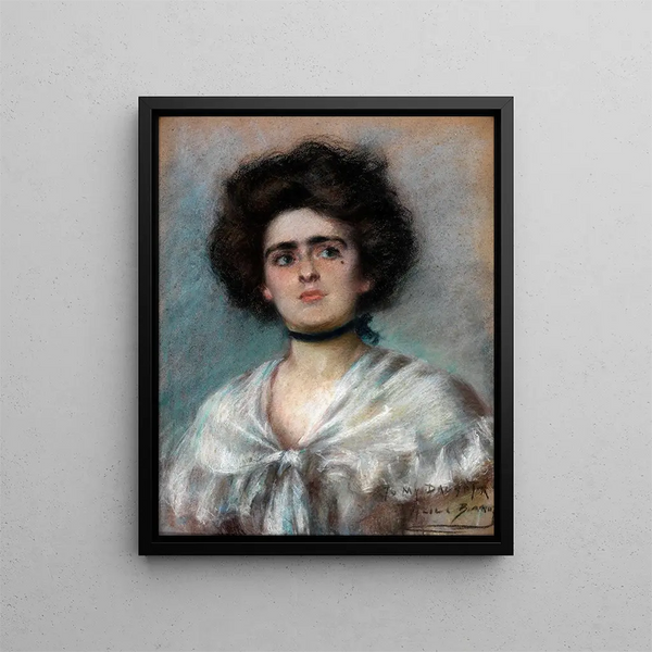 Laura mit Fichu - Alice Pike Barney — gerahmtes Bild an der Wand