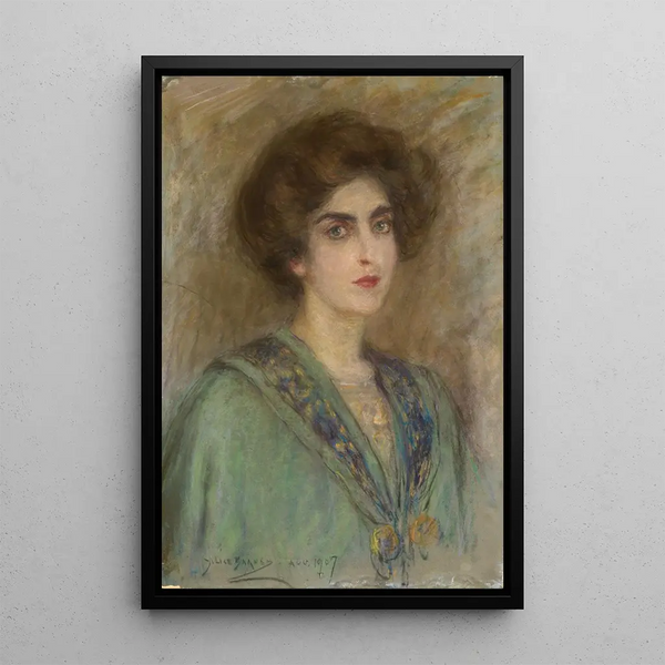 Reproduktion des Gemäldes Laura in grüner Cape - Alice Pike Barney