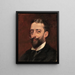 Mann mit Monokel - Alice Pike Barney — gerahmtes Bild an der Wand