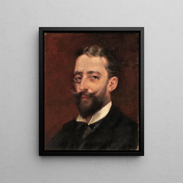 Mann mit Monokel - Alice Pike Barney — gerahmtes Bild an der Wand