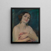 Modell, das Vorhänge hält - Alice Pike Barney — gerahmtes Bild an der Wand