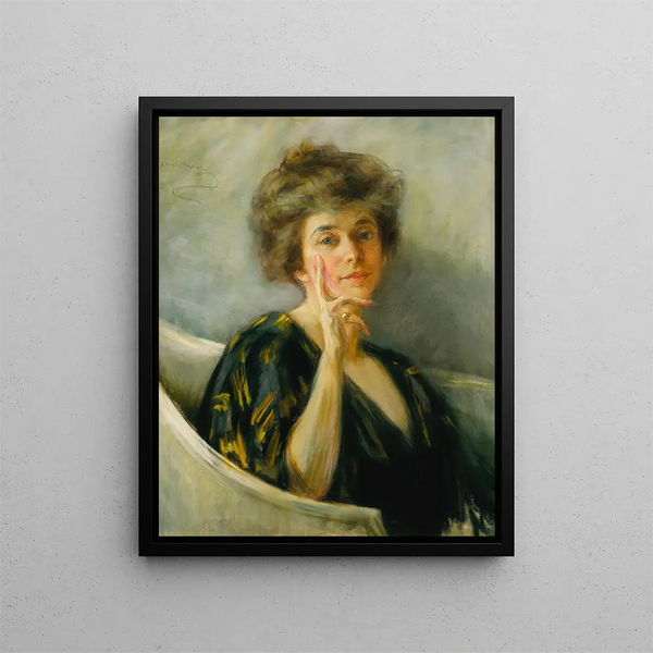 Selbstporträt in Ruhe - Alice Pike Barney — gerahmtes Bild an der Wand