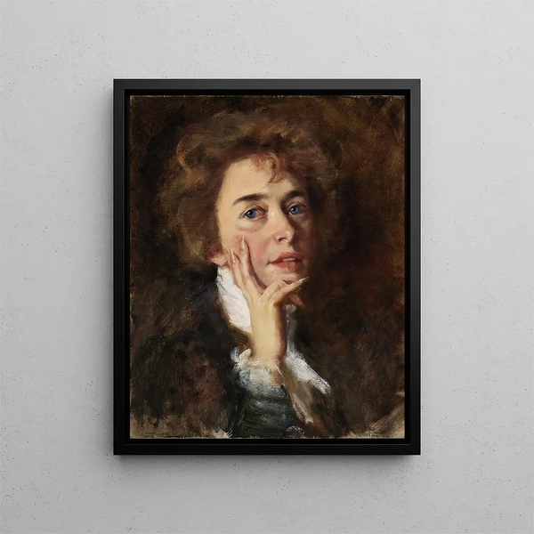 Selbstporträt mit Rüschen - Alice Pike Barney — gerahmtes Bild an der Wand