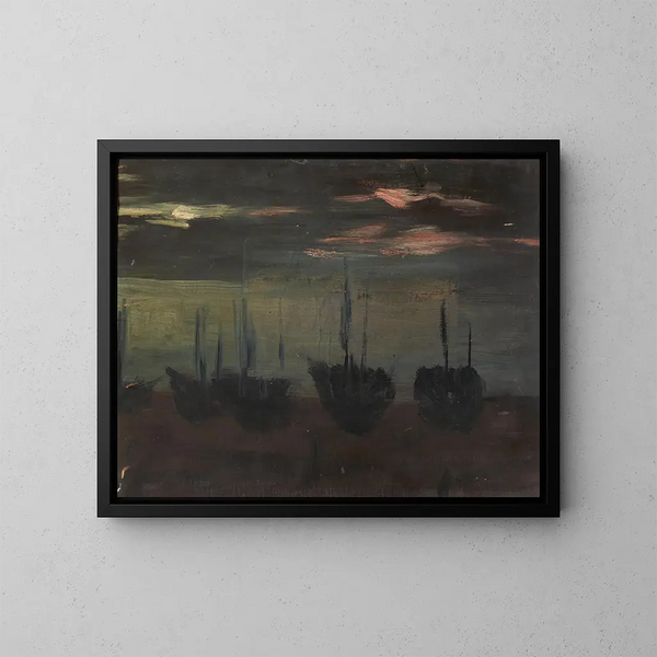 Bateaux au clair de lune - Alice Pike Barney — gerahmtes Bild an der Wand