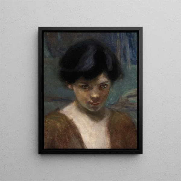 Studie des Kopfes eines Jungen - Alice Pike Barney — gerahmtes Bild an der Wand