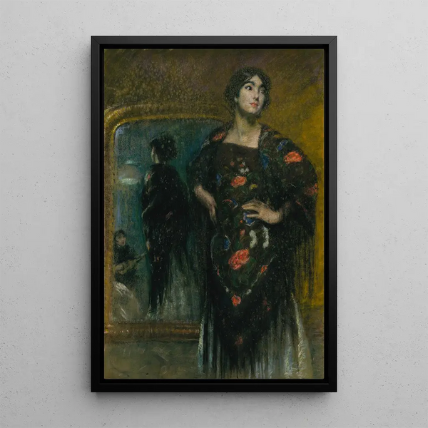 Der spanische Schal - Alice Pike Barney — gerahmtes Bild an der Wand
