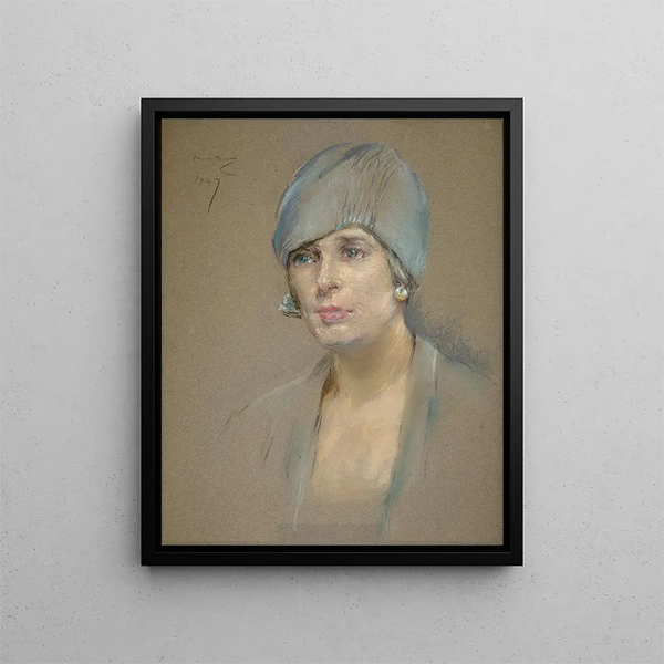 Der Besucher Mme Richard P. McCullough - Alice Pike Barney — gerahmtes Bild an der Wand