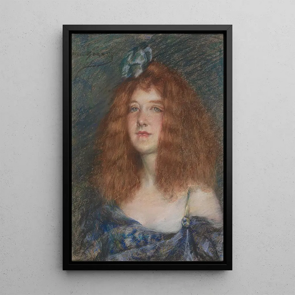 Frau mit roten Haaren - Alice Pike Barney — gerahmtes Bild an der Wand