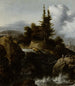 Landschaft mit Wasserfall - Allaert van Everdingen — Ansicht des Kunstwerks