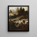 Landschaft mit Wasserfall - Allaert van Everdingen — gerahmtes Bild an der Wand