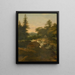 Flusslandschaft mit Chalet - Allaert van Everdingen — gerahmtes Bild an der Wand