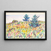 Aquarell Nr. 35 Feld mit zwei Kiefern - Allen Tucker — gerahmtes Bild an der Wand