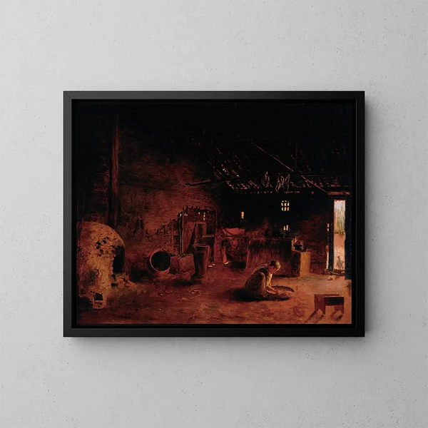 Landhausküche - Almeida Júnior — gerahmtes Bild an der Wand