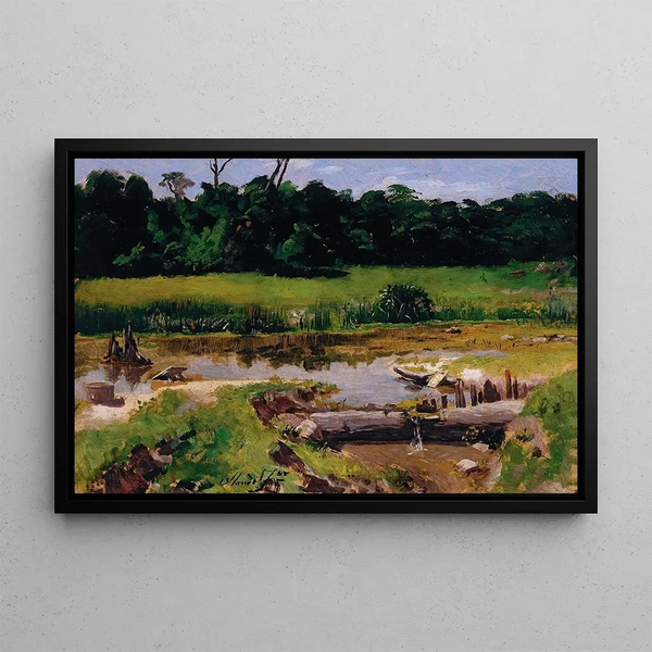 Flusslandschaft - Almeida Júnior — gerahmtes Bild an der Wand