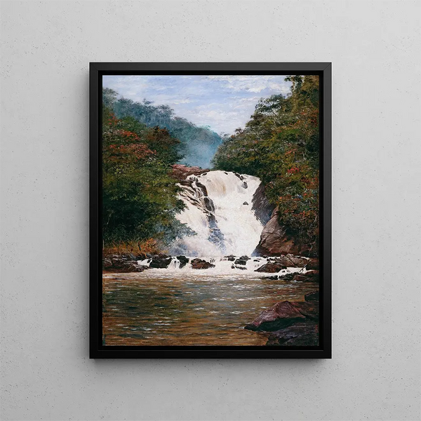 Wasserfall von Votorantim - Almeida Júnior — gerahmtes Bild an der Wand