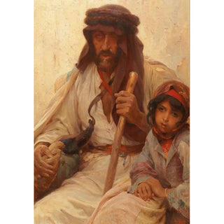 Alois Hans Schram - Bedouin and Young Girl.webp