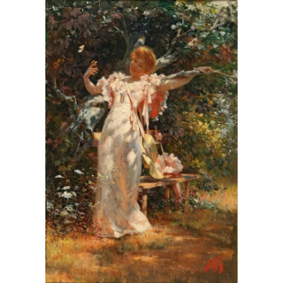 Alois Hans Schram - Playing with butterflies.webp