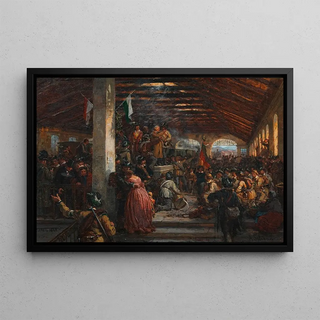Alois Schnn - Abschied der Freiwilligen von 1848 am alten Sdbahnhof.webp