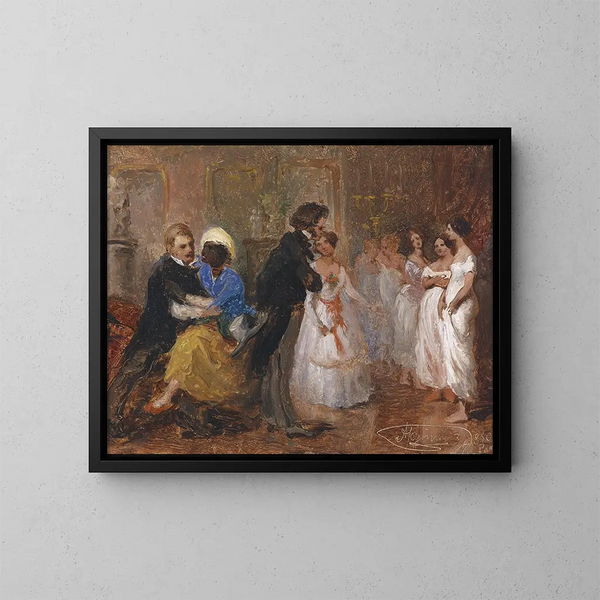 Damen galantes - Alois Schönn — gerahmtes Bild an der Wand