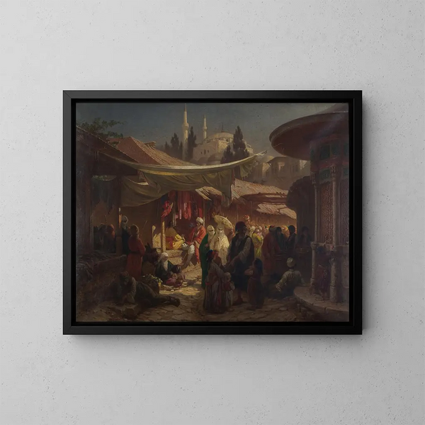 Bazar turc - Alois Schönn — gerahmtes Bild an der Wand