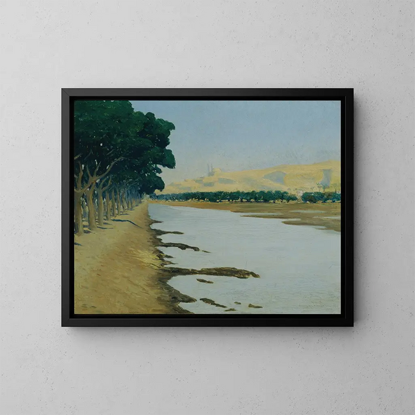 Blick auf die Zitadelle von Kairo - Alphons Leopold Mielich — gerahmtes Bild an der Wand
