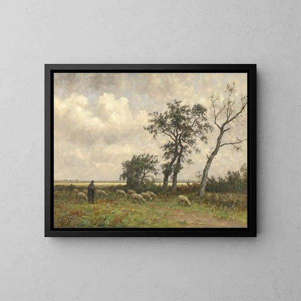Landschaft in Drenthe - Alphonse Stengelin — gerahmtes Bild an der Wand
