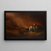 Die brennende Wiese - Alvan Fisher — gerahmtes Bild an der Wand