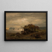 Cabanes de pêcheurs à Kinn - Amaldus Nielsen — gerahmtes Bild an der Wand