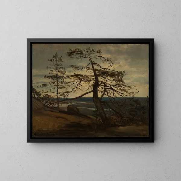 Setesdal-Fjord-Kunstdruck mit Pin - Amaldus Nielsen — gerahmtes Bild an der Wand